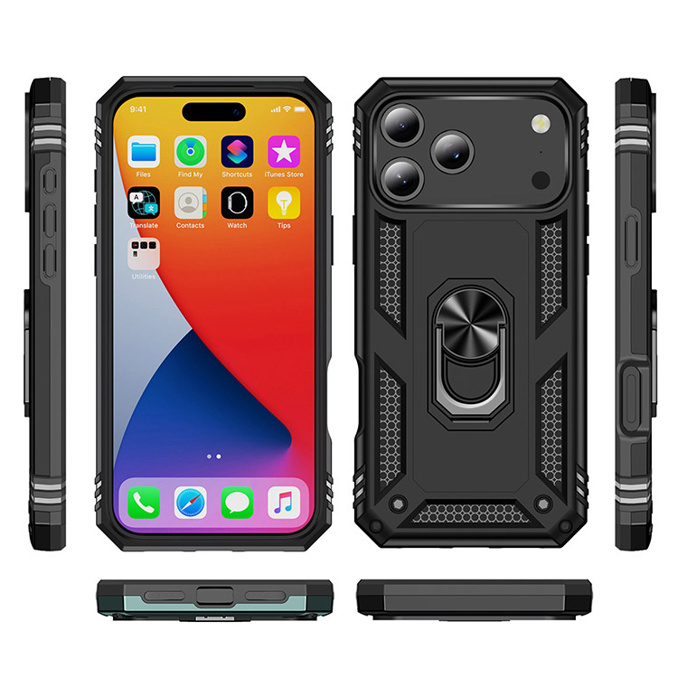 Magnetic Case For IPhone 17 Pro Max With Kickstand & Camera Protector - Silver