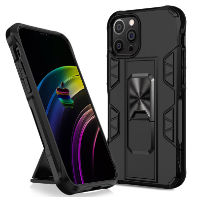 Heavy Duty Phone Case - Armor Built-in Magnetic Car Kickstand Dual Layers Hybrid Bumper - BURGESS