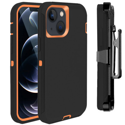 iPhone 14 Case - Heavy Duty Phone Case - Casebus Defender Phone Case with Belt Clip Holster, Heavy Duty Rugged Case with Kickstand Shock-Drop-Dust Proof 3-Layers Protective Cover - DEFENDER
