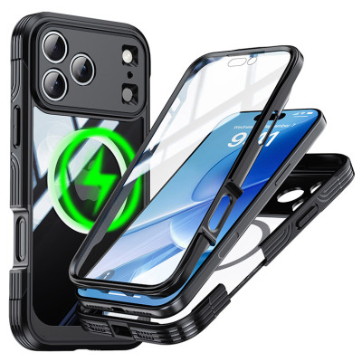 iPhone 17 Pro Max Case - Clear Full Body Protection Heavy Duty Phone Case - Casebus Full Body Protective Phone Case Built in Screen Protector, Heavy Duty Lightweight Slim Shockproof Clear Cover - DANVIN
