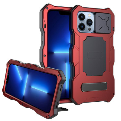 Casebus - Heavy Duty Phone Case - Camera Cover Outdoor  Aluminum Metal with Screen Protector Kickstand