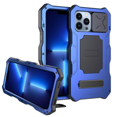 iPhone X/XS Case - Heavy Duty Metal Phone Case - Casebus Full Body Metal Heavy Duty Phone Case, with Camera Cover Outdoor, with Screen Protector - DANTE