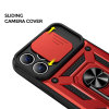 Casebus - Slide Camera Cover Phone Case with Armor - Heavy Duty Shockproof Kickstand Magnetic Car Mount Holder