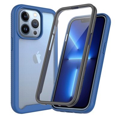 iPhone X/XS Case - Full Body Protection Heavy Duty Phone Case - Casebus Rugged Bumper Phone Case, with Built in Screen Protector, Hybrid Transparent Flexible Frame Heavy Duty Shockproof Full Body Protection - SKYLAN