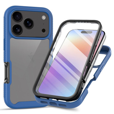 Full Body Protection Heavy Duty Phone Case - Casebus Rugged Bumper Phone Case, with Built in Screen Protector, Hybrid Transparent Flexible Frame Heavy Duty Shockproof Full Body Protection - SKYLAN