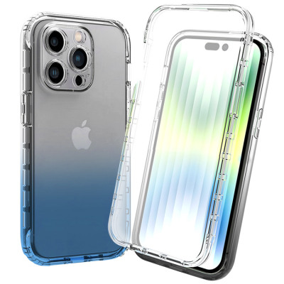 Casebus - Full Body Clear Phone Case with Built in Screen Protector - Heavy Duty Hybrid  Shockproof Cover