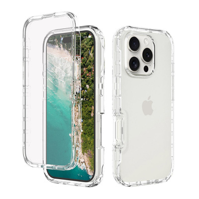 iPhone 16 Pro Case - Full Body Protection Heavy Duty Phone Case - Casebus Full Body Clear Phone Case, with Built in Screen Protector, Heavy Duty Hybrid Shockproof Cover - AVERY