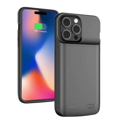 iPhone 13 Mini Case - Battery Phone Case - Casebus Classic Battery Phone Case, Portable Charging Case, Support Wired Headphone, Ultra Slim Portable Rechargeable Battery Pack Charging - TARZAN