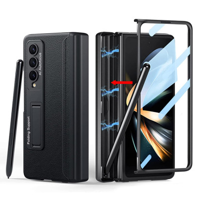 Google Pixel 7 Pro Case - Heavy Duty Full Body Protection Phone Case - Magnetic Hinge & Built in Hidden S Pen Holder & Support Wireless Charging - ADAM