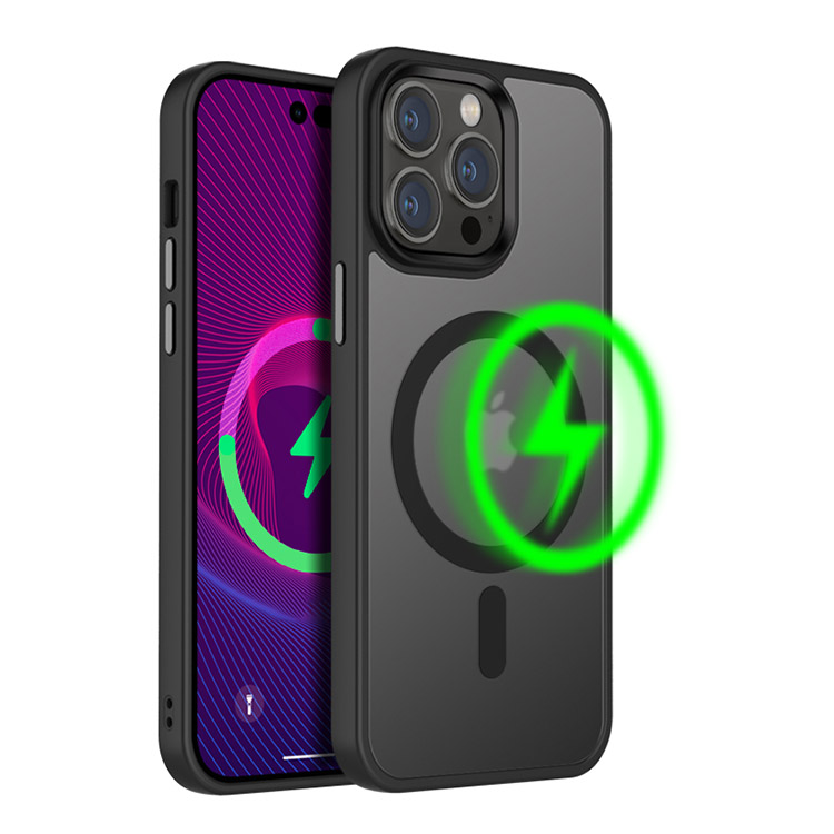 Custodia Magnetica Trasparente Per IPhone 11 Pro Max Con Protezione Fotocamera, Antiurto Militare E Compatibile MagSafe