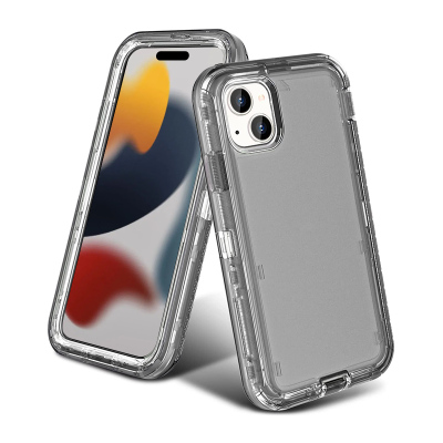iPhone 15 Plus Case - Heavy Duty Phone Case - Casebus Crystal Transparent Heavy Duty Phone Case, Shockproof Anti Fall Cover - RIVER