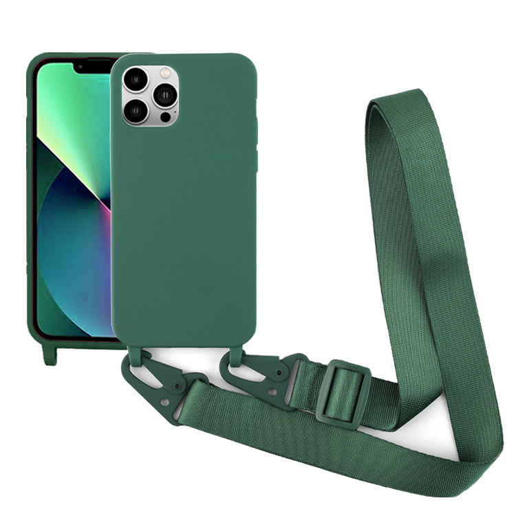 thumbnail image 2 of Shockproof Silicone Case For IPhone 15/14/13/12 Pro Max With Cross Body Lanyard – Multi-Color 2 of 5