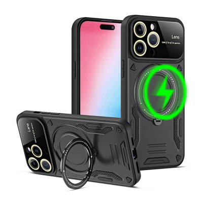 Samsung Galaxy S21FE Case - Heavy Duty Phone Case - Casebus Heavy Duty Magsafe Phone Case, 360° Rotatable Invisible Ring Stand, Support Wireless Charging - REMY