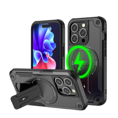 iPhone 14 Pro Max Case - Heavy Duty Phone Case - Casebus Heavy Duty Drop Phone Case, Support Magsafe, Full Body Shock Resistant Military Protection Cover, with Invisible Stand - KELVEN