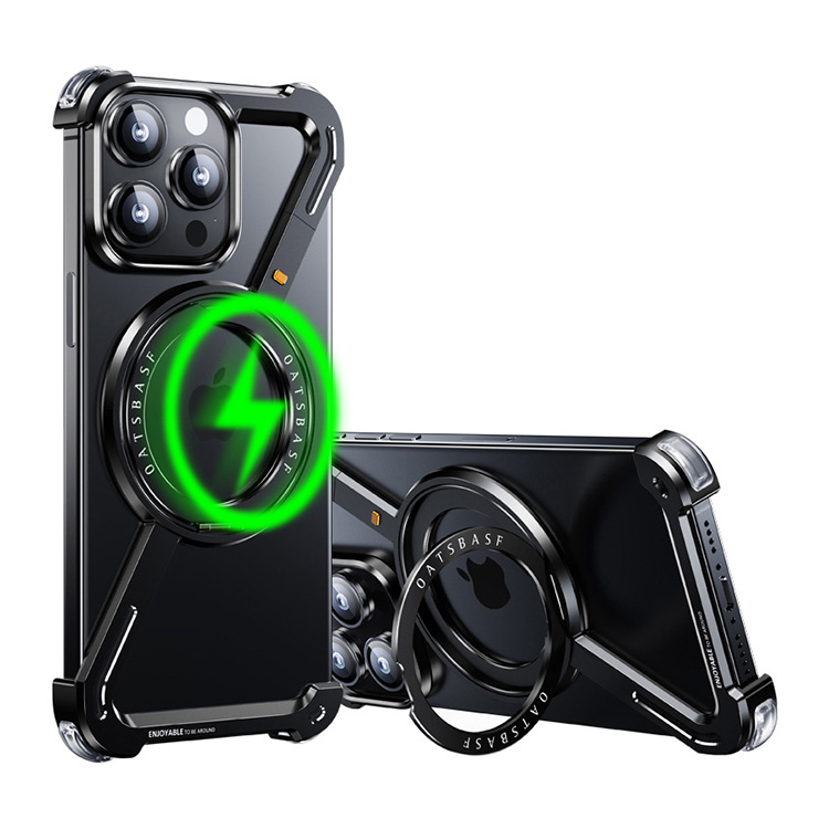 AuraEdge Magnetic Kickstand Phone Case - Shockproof Protection With Hands-Free Stand