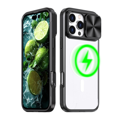 Heavy Duty Phone Case - Casebus Magnetic Phone Case, Compatible with Magsafe, Military Grade Drop Protection, with Slide Camera Cover - DARCY