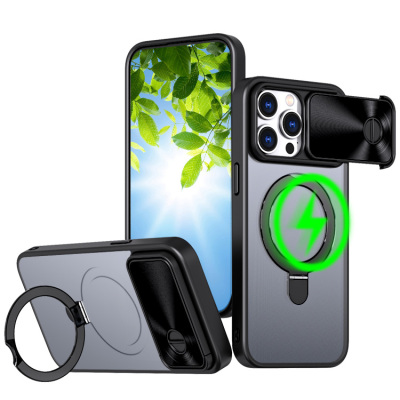 iPhone XR Case - Heavy Duty Phone Case - Casebus Heavy Duty Magnetic Phone Case, Support Magsafe, with Invisible Ring Kickstand & Slide Camera Cover, Military Shockproof - MARLEY