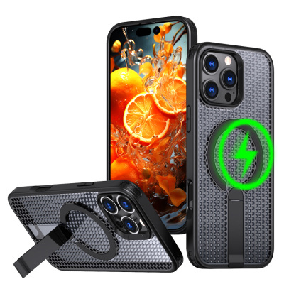 iPhone 12 Pro Max Case - Heavy Duty Phone Case - Casebus Magnetic Breathable Phone Case, Support Magsafe, Military Grade Cellular Heat Dissipation Protective Cover, with Kickstand - RANDY