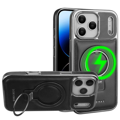 Heavy Duty Phone Case - Casebus Luxury Business Phone Case, Support Magsafe, Leather Drop Protection Cover, with Ring Holder - MICAH
