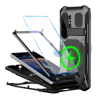 Samsung Galaxy S26 Ultra Case - Heavy Duty Phone Case - Casebus Full Body Metal Phone Case, Support Magsafe, Built in Screen Protector, Heavy Duty Shockproof Protection Cover, with Stand - MICHAEL