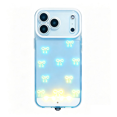iPhone 11 Pro Max Case - Heavy Duty Phone Case - Casebus Fashion Bowknot Light Up Phone Case, Tap to Glow, LED Flash Protective Cover, Incoming Call Alert, Shockproof Slim TPU Cover - ELEANOR