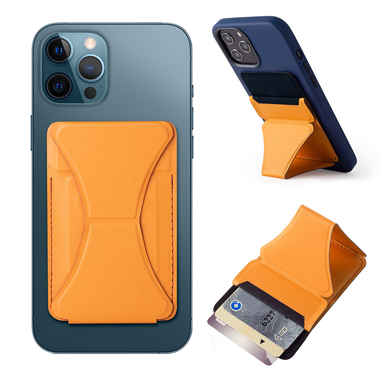 New Upgrade - Compatible with iPhone 13 and iPhone 12 Magsafe Wallet, MagSafe  Leather Wallet, Magnetic Card Holder for Back of iPhone 13 and iPhone 12  Series, Blue Orange : : Electronics