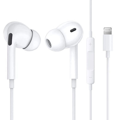 Lightning Earbuds Wired Headphones for iPhone 11 - Built-in Microphone & Volume Control, wtih Lightning Connector