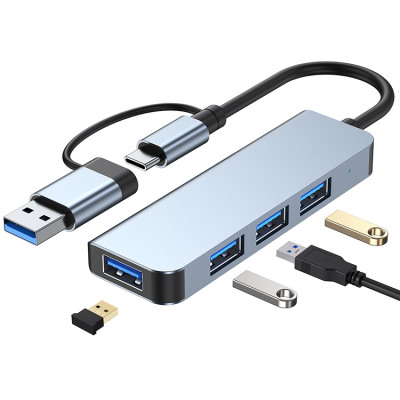 USB C HUB 4 in 1 for Samsung Galaxy A72 4G/5G - Classic USB 3.0 *3 & USB 2.0 *1