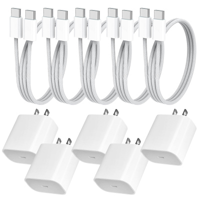5 PACK 35W USB-C WALL FAST CHARGER FOR IPHONE 16 / 15 SERIES for iPhone 13 Mini - Casebus Exclusive for iPhone 16 / 15 series , USB-C Super Fast Charging Wall Charger, 35W PD Charger Adapter with 3.28 FT Type-C Cable