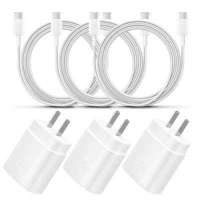 3 PACK 45W USB-C WALL FAST CHARGER  for iPhone 12 - Casebus USB C Fast Charger,  45W PD Wall Plug with 3.28FT USB-C Cable Fast Charger for Samsung Galaxy & Other USB C Devices