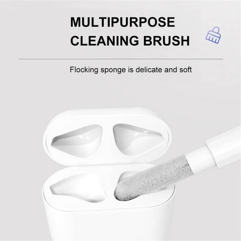  Cleaner Kit for Airpods Pro 1 2 3 Multi-Function Cleaning Pen  with Soft Brush Flocking Sponge for Bluetooth Earphones Case Cleaning Tools  White : Electronics