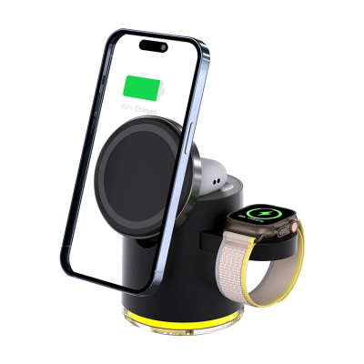 4 IN 1 FOLDABLE WIRELESS CHARGER for Samsung Galaxy A10e - Casebus 4 in 1 Wireless Charger, 23W Foldable Wireless Charging Station, for iPhone Samsung Galaxy Google Pixel etc, for iWatch, for AirPods, with Night Light