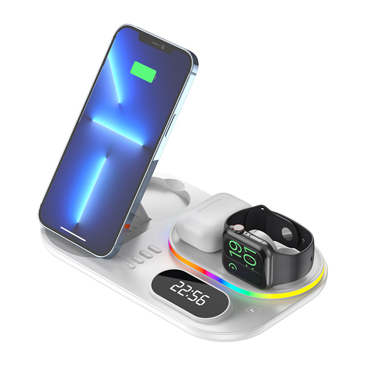Station De Charge Sans Fil Samsung 5en1 - Réveil Inclus - 2m