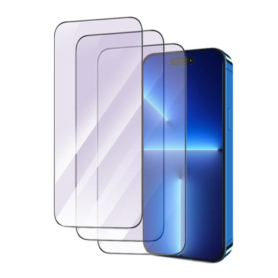 3 PACK ANTI BLUE LIGHT SCREEN PROTECTOR for Samsung Galaxy A73 5G - For Mobile Phone, Edge to Edge Full Coverage, Anti Blue Light Tempered Glass Film, HD Clarity, Eye Protection, Anti Scratch, 3 Pack
