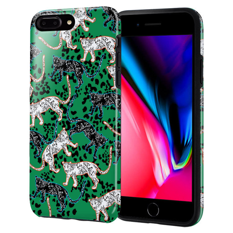 iPhone 8 Plus / 7 Plus Case - - Green Leopard - Casebus