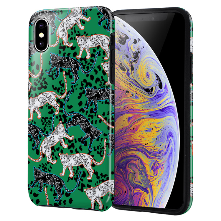 iPhone XS Max Case Green Leopard Casebus