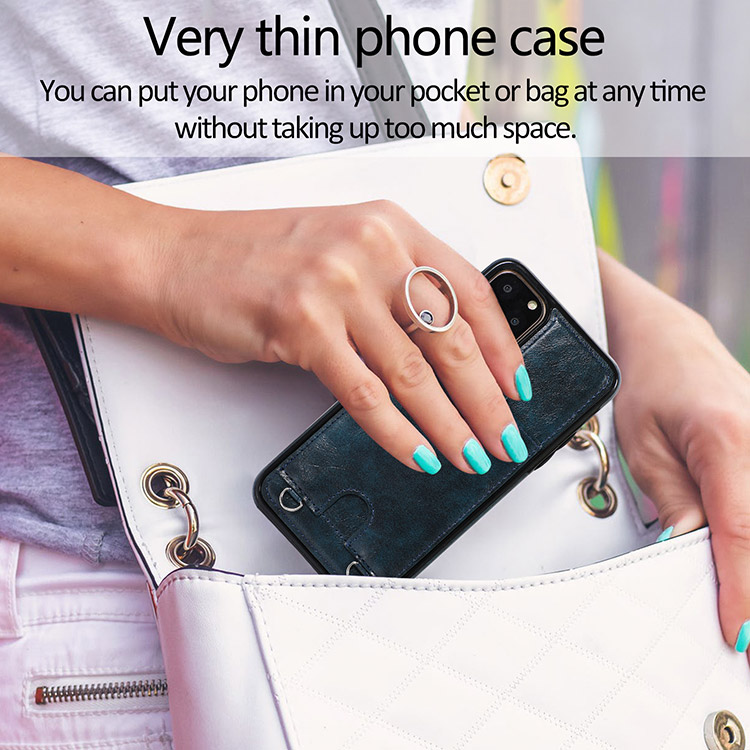 Crossbody Wallet Phone Case - Casebus Slim Crossbody Wallet Phone Case,  Detachable Strap, Card Holder Clutch Leather Back Case - ERATO - Casebus